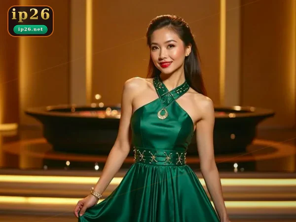 Blackjack စားပွဲနှင့် ကတ်များကို ပြသထားသည့် ပုံ ၁